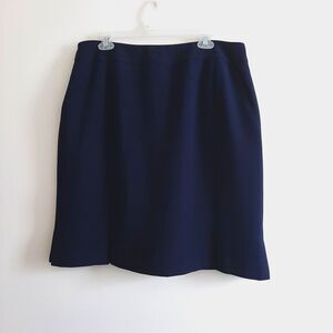 Jones Studio Separates Navy Blue Pleated Bottom Skirt, Plus Size 16W